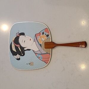 Vintage Original Geisha Japan Fan